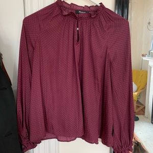 plum madewell ruffle top